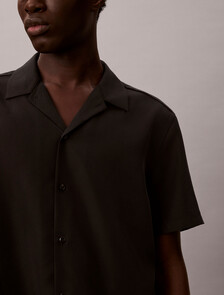 Soft Modal Short Sleeve Shirt, Black, hi-res