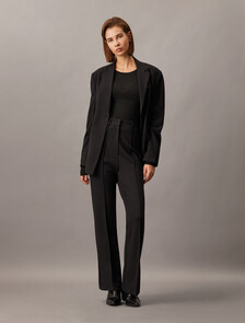 Sheer Long Sleeve Sweater, Black Beauty, hi-res