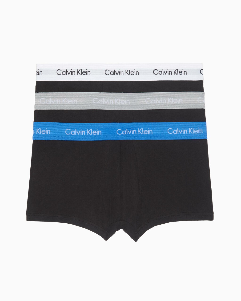 COTTON STRETCH 3 PACK LOW RISE TRUNK, BLACK W GREY HTR WB/BLACK W WHITE WB/Bla, hi-res