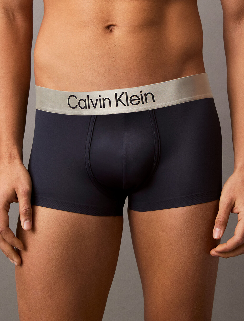 Brushed Microfiber Stretch Low Rise Trunk, Blue Nights, hi-res