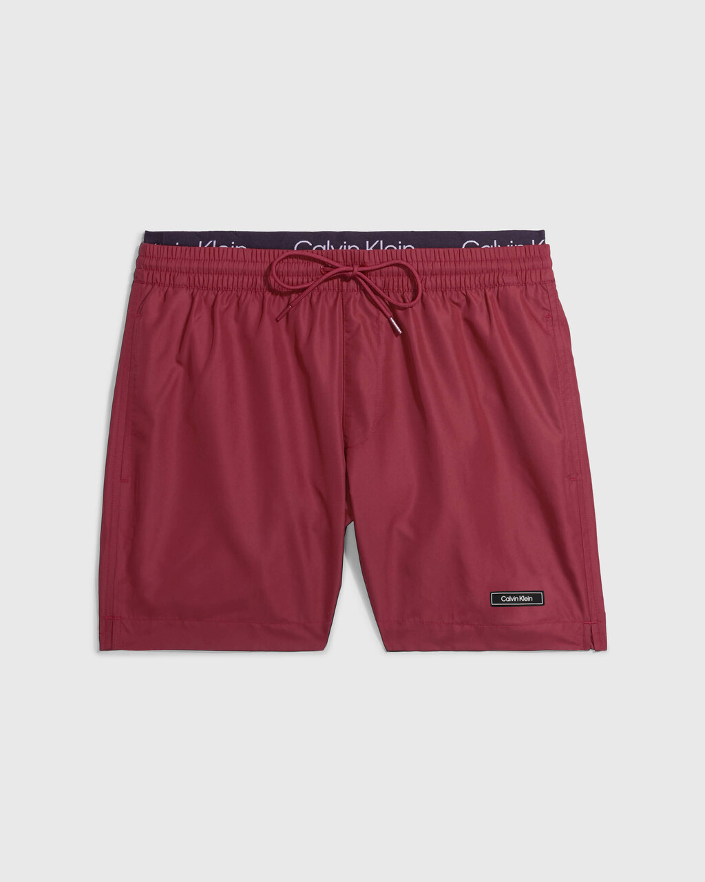 Core Solids Double Waistband Swim Shorts, Sienna Brown, hi-res