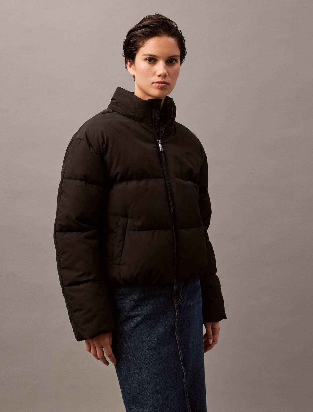 Classic Puffer Jacket, Black Beauty, hi-res