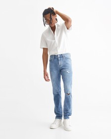 LOGO PIPING RELAXED SHIRT, Bright White, hi-res