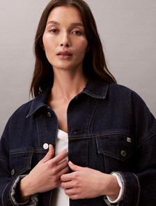 Relaxed Denim Jacket, TRUE INDIGO, hi-res