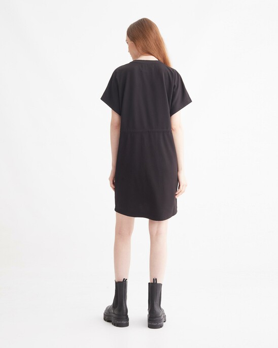 RECONSIDERED LOGO TAPE T-SHIRT DRESS