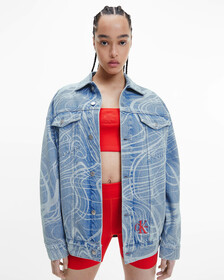 CK ONE GENDERLESS DENIM JACKET, Denim Medium, hi-res
