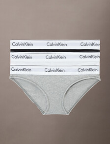 Icon Cotton 3 Pack Bikini, Black/ White/ Grey Heather (Legacy OGH), hi-res