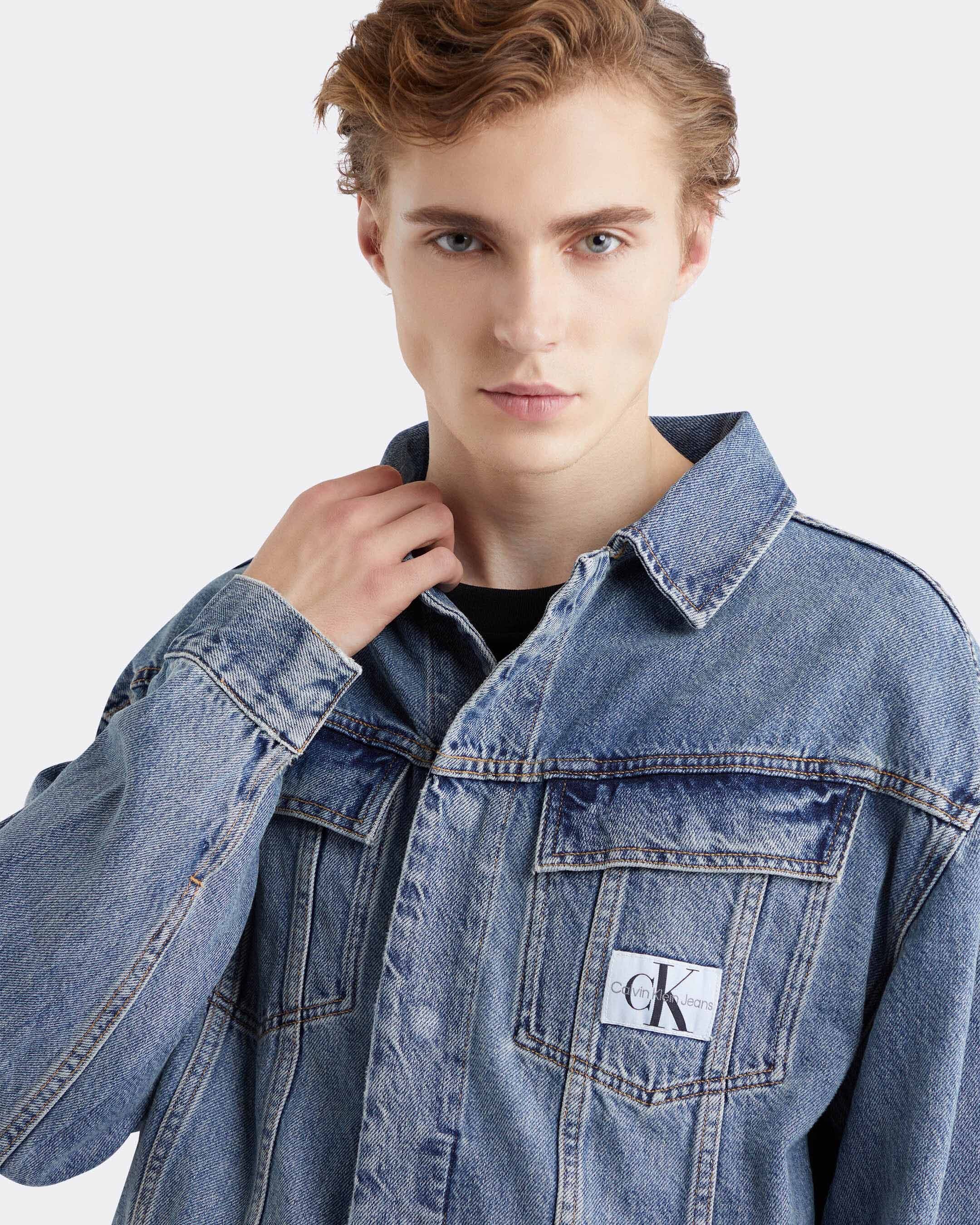 Buy Calvin Klein Jeans Men Black Solid Slim Fit MODERN ESSENTIAL Denim  Jacket - Jackets for Men 15151918 | Myntra