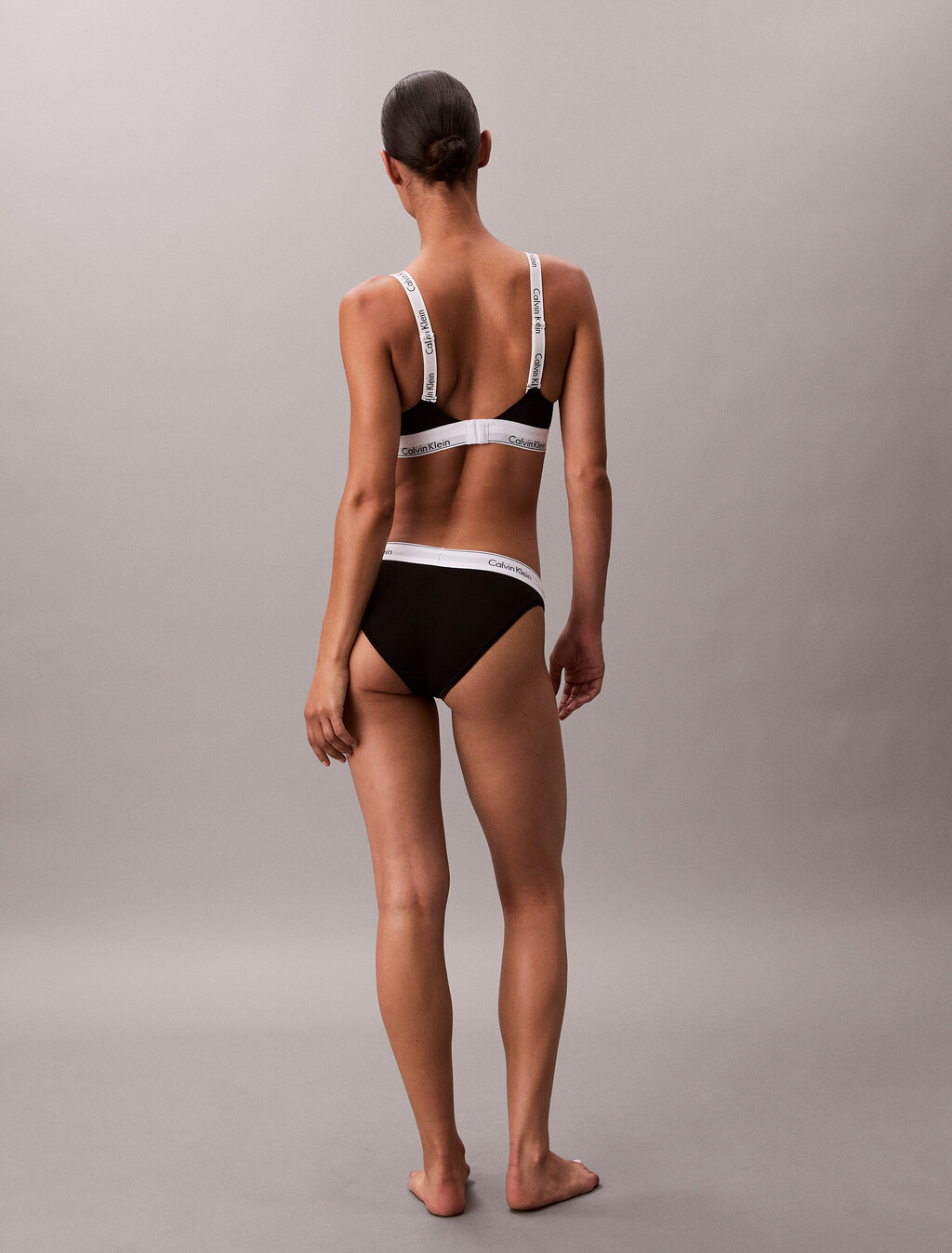 Icon Cotton Lightly Lined Bralette, Black, hi-res