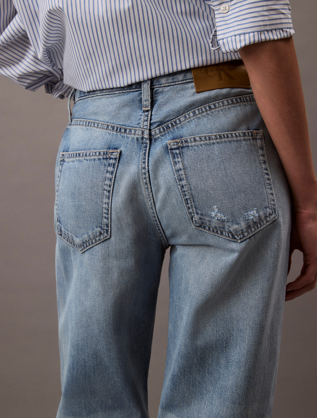 Cooling Relaxed Straight Jeans, RAMS HEAD, hi-res
