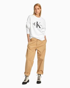 MONOGRAM SWEATSHIRT, Bright White, hi-res