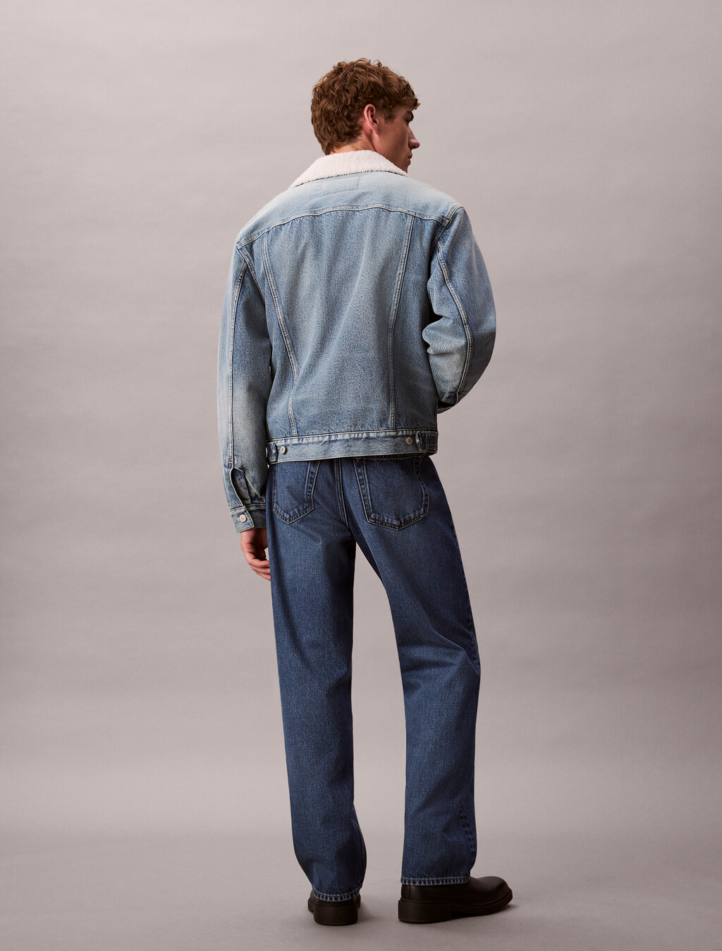 90's Sherpa Denim Jacket, TINTED THUNDRA, hi-res