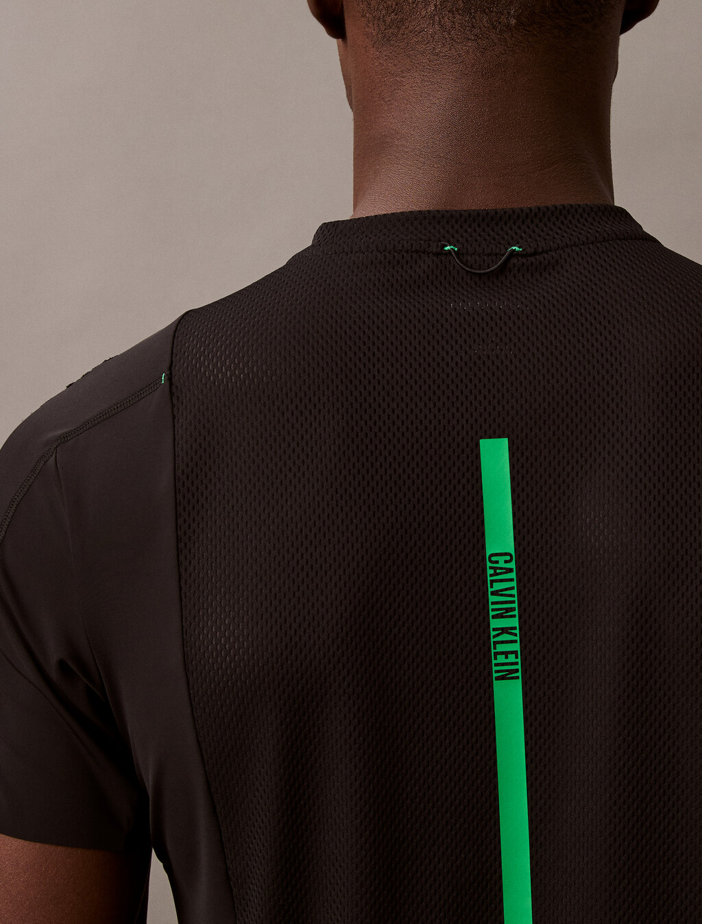 Intense Power Gym T-Shirt, BLACK W/ BLOSSOM GREEN LOGO, hi-res