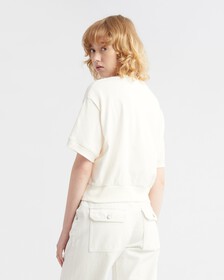 INFINITE COOL FRONT KNOT TEE, Ancient White, hi-res
