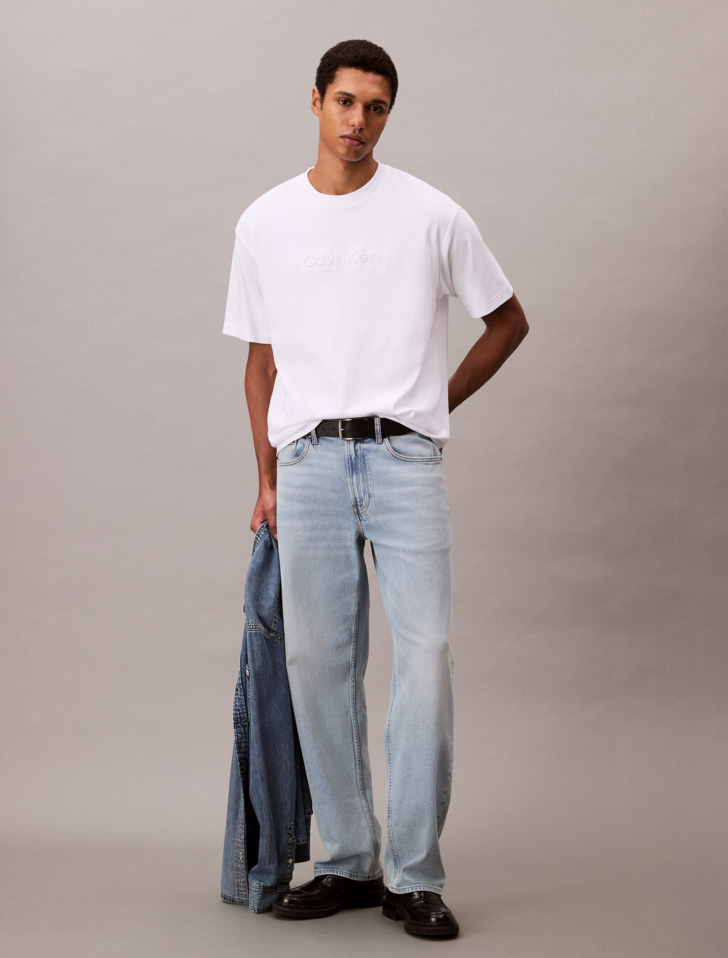 Calvin Klein Logo Tee, Bright White, hi-res