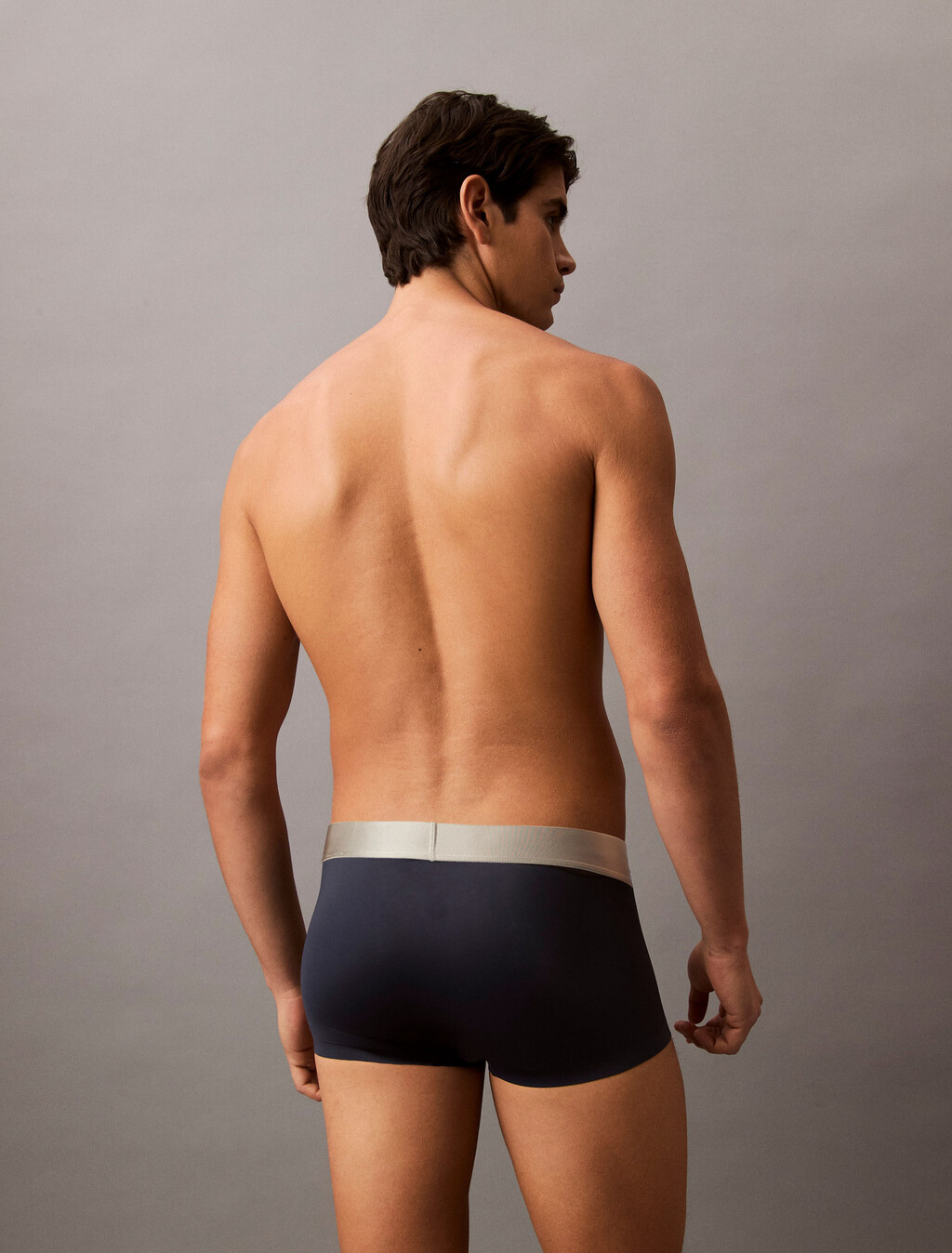 Brushed Microfiber Stretch Low Rise Trunk, Blue Nights, hi-res