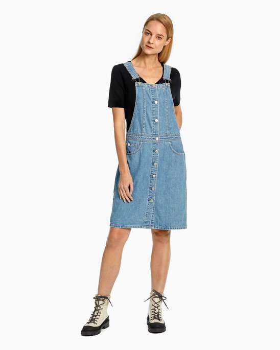MIDI DUNGAREE DRESS