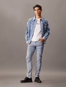 Washed Slim Jeans, Denim Light, hi-res