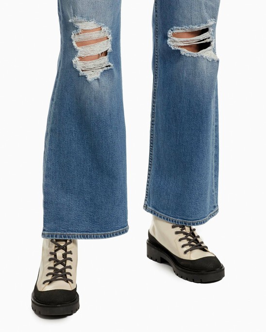 RECONSIDERED HIGH RISE WIDE LEG ANKLE JEANS
