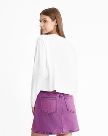 Hyper Real Long Sleeve Tee, Bright White, hi-res