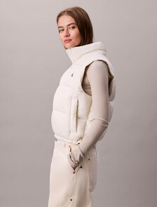 Relaxed Hooded Down Puffer Gilet, Jet Stream, hi-res