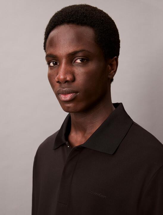 Cotton Blend Pique Polo Shirt