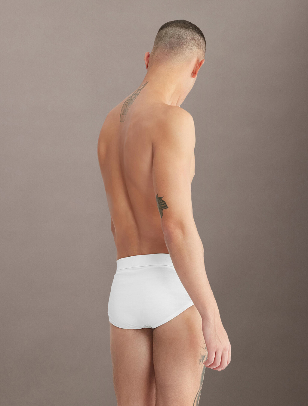 Ck Black Cotton Hipster Briefs, White, hi-res