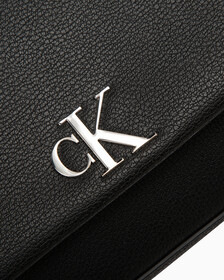 CKJ Minimal Monogram Chain Crossbody, BLACK, hi-res