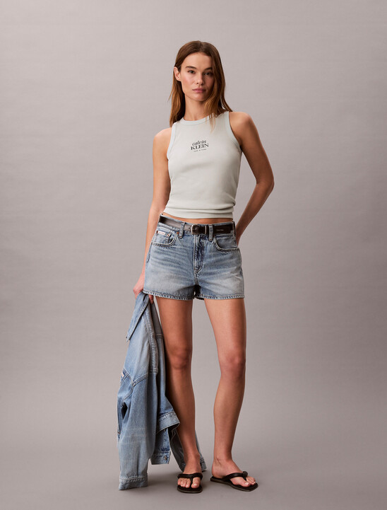 Slim Ribbed Cotton Tank Top