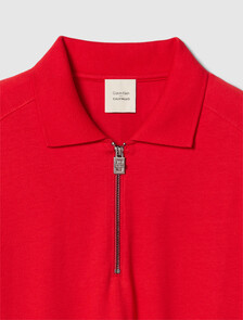 1/4 Zip Polo, Pantone Red, hi-res
