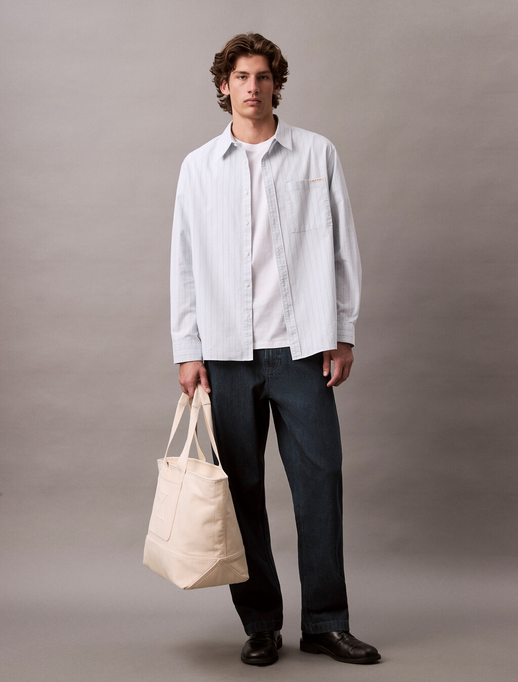Cotton Linen Relaxed Jeans, DARK MOON, hi-res