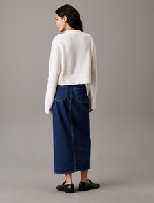 Plush Wool Blend Cardigan, Ivory, hi-res