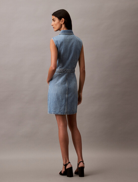 Sleeveless Denim Mini Dress