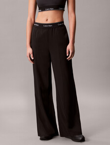 Essentials Wide Leg Track Pants, /Black, hi-res