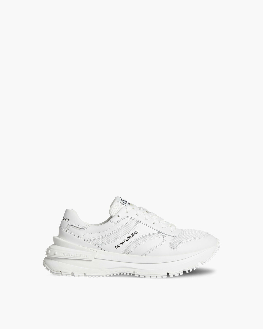 RUNNER LACE UP SNEAKERS, Triple White, hi-res
