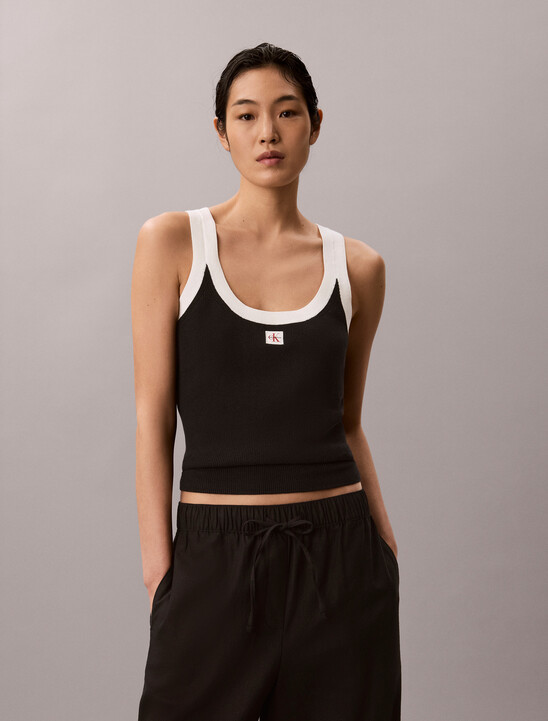 Monogram Label Tank Top