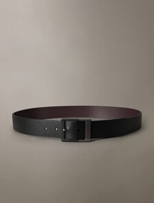 CK Plaque Reversible Belt 38mm, Black/Bitter Brown, hi-res