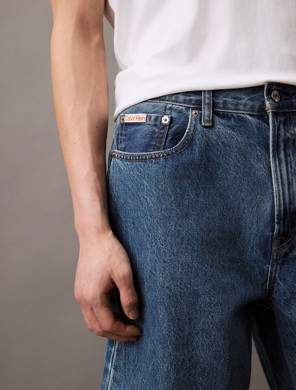 90's Regular Denim Shorts, MID BLUE STONE, hi-res