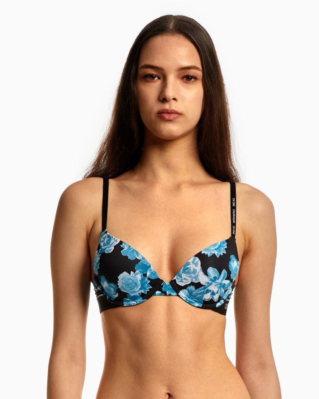 CK One Micro Push Up Plunge Bra, FRANCES PRT, hi-res