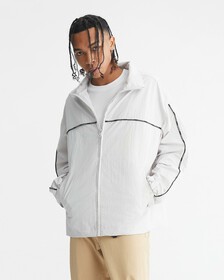 LOGO PIPE WINDBREAKER, Ghost Grey, hi-res