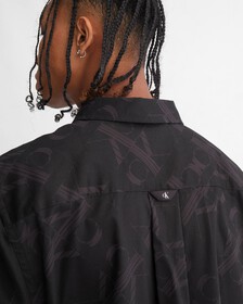PREMIUM MONOGRAM RELAXED SHIRT, CK BLACK, hi-res