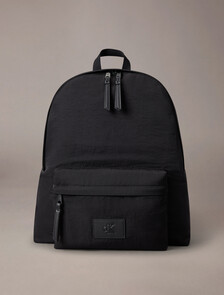 Metro Nylon Backpack, Black, hi-res