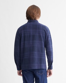 Plaid Long Sleeve Shacket, Dark Sapphire, hi-res
