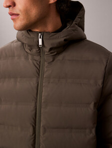 Packable Embossed Logo Quilted Puffer Jacket, Beluga, hi-res