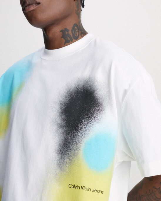Oversized Spray Print T-Shirt
