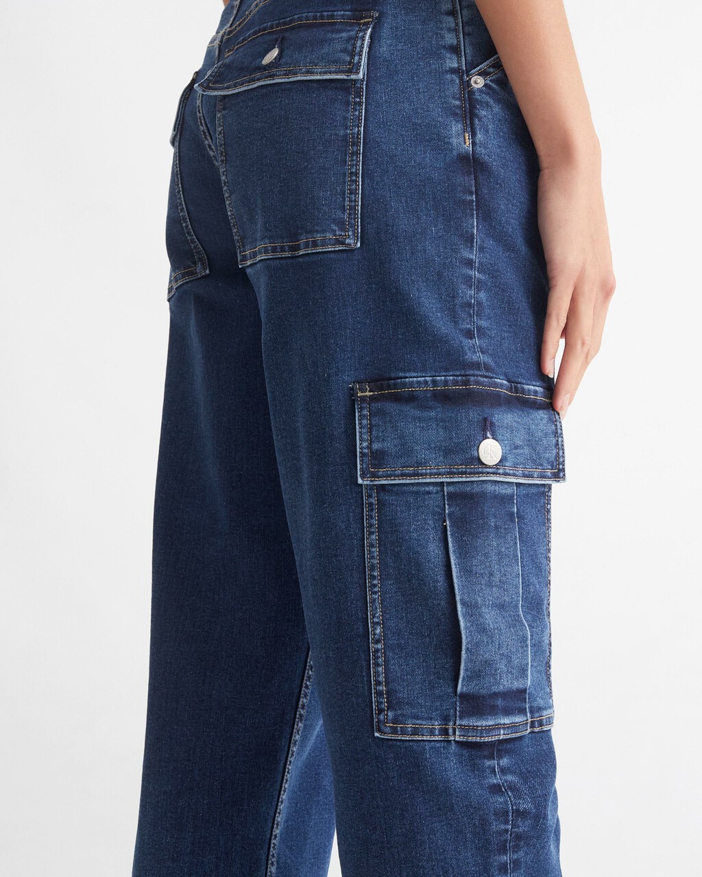 37.5 90S STRAIGHT CARGO JEANS, Dark Blue Cargo Pkt, hi-res