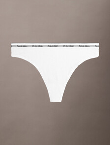Lace High Leg Thong, White, hi-res