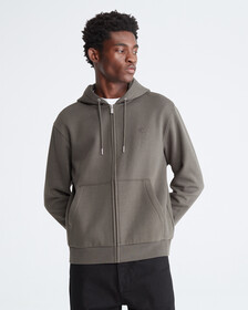 Archive Logo Zip Fleece Hoodie, Beluga, hi-res