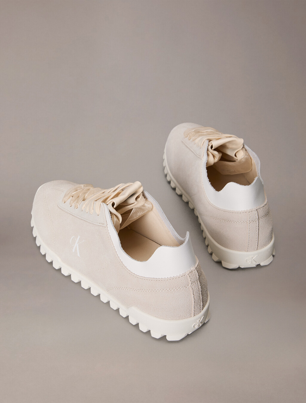 Murica - Suede Organza Runner Trainers, Light Cashew, hi-res