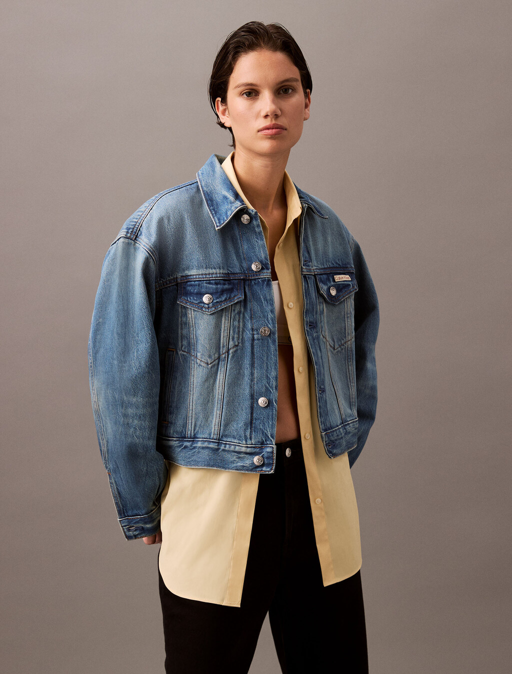 90s Trucker Jacket, AURORA, hi-res